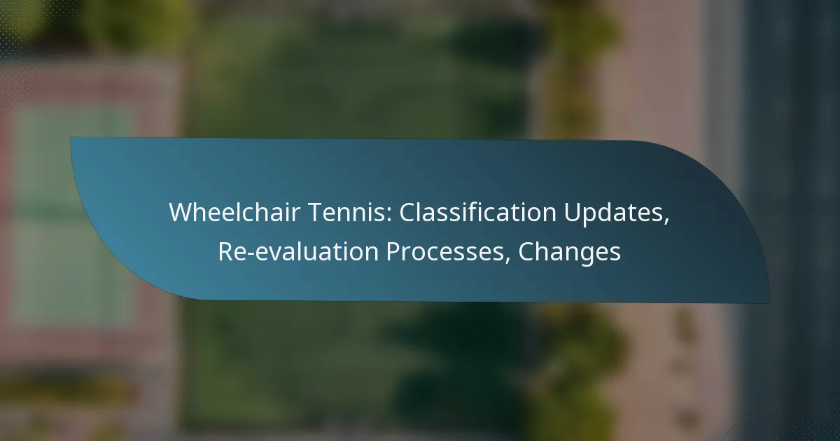 Wheelchair Tennis: Classification Updates, Re-evaluation Processes, Changes