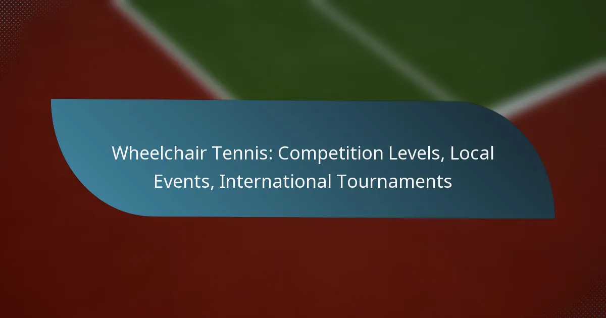 Wheelchair Tennis: Competition Levels, Local Events, International Tournaments