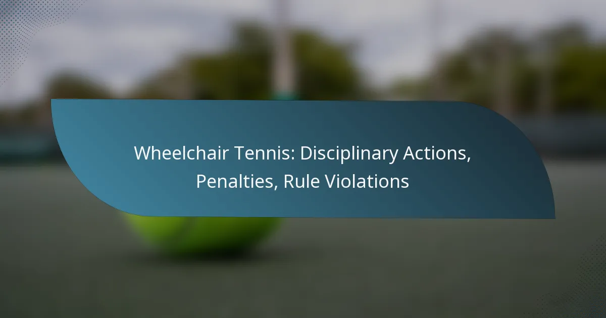 Wheelchair Tennis: Disciplinary Actions, Penalties, Rule Violations