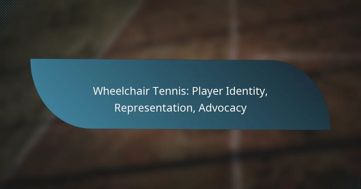 Wheelchair Tennis: Player Identity, Representation, Advocacy
