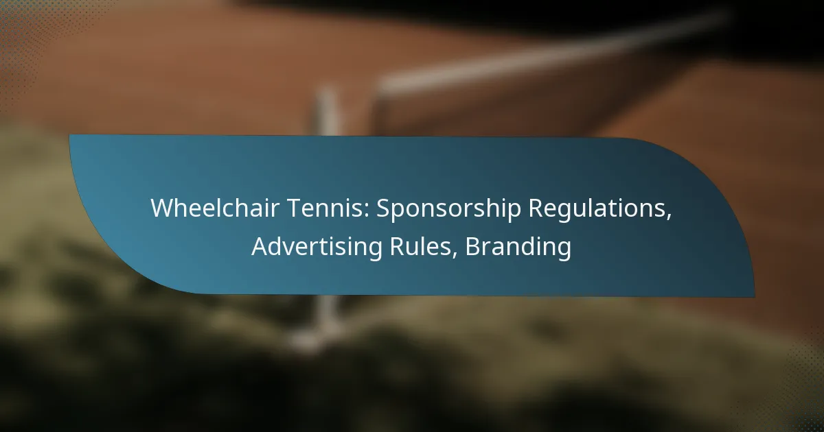 Wheelchair Tennis: Sponsorship Regulations, Advertising Rules, Branding