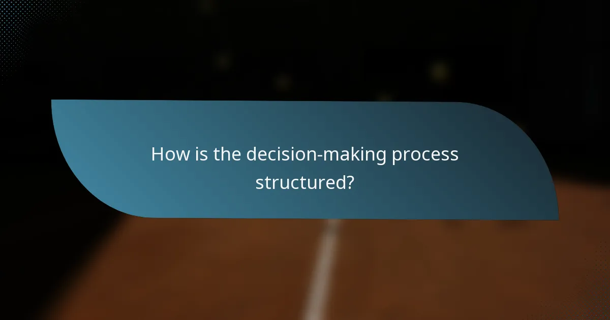 How is the decision-making process structured?